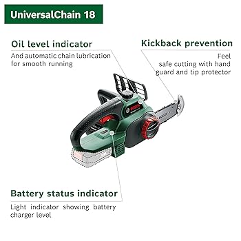 ボッシュ(BOSCH) 18Vコードレスチェーンソー ボッシュ-コードレスミニ電動チェーンソー,コンパクト剪定ばさみ